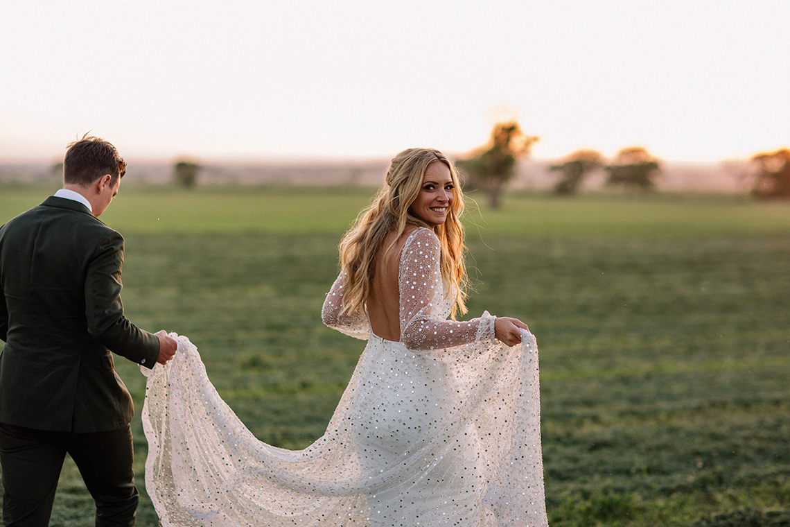 Chic Australian Garden Wedding with A Sparkling Wedding Dress – David Campbell Imagery 8