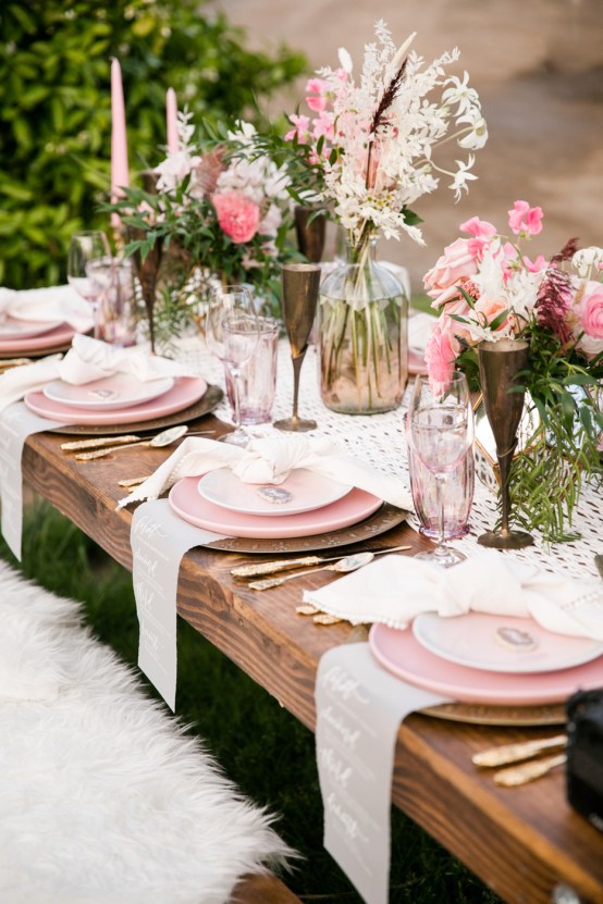 Pink Boho Farm Wedding Inspiration filled with Pretty Details – Carrie McCluskey Photo 12