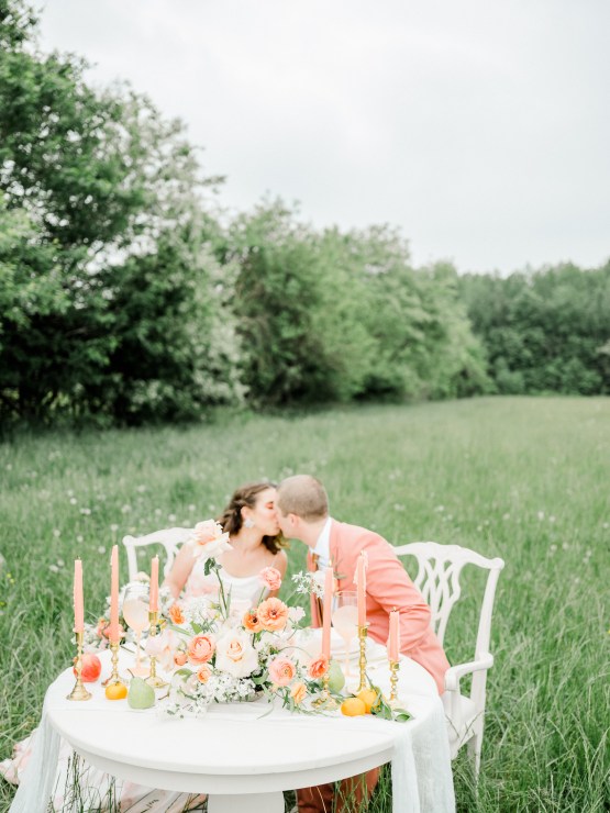 Whimsical Pantone Living Coral Colorful Meadow Wedding Inspiration – Kira Nicole Photography 33