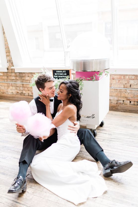 Adorable Loft Wedding Inspiration with a Cotton Candy Cart – Grey Garden Creative 24