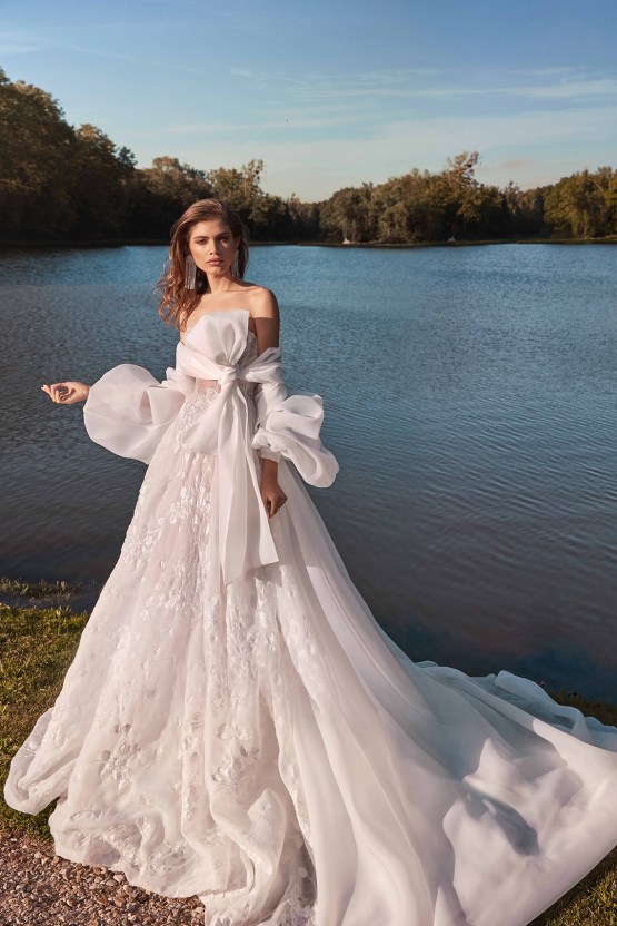 Galia Lahav Fancy White 2020 Wedding Dress Collection – Meghan with Cape