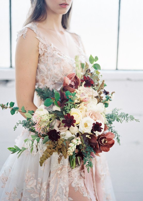 Mauve Fig Wedding Inspiration with a Gorgeous Ballgown Wedding Dress – Maricle King 17