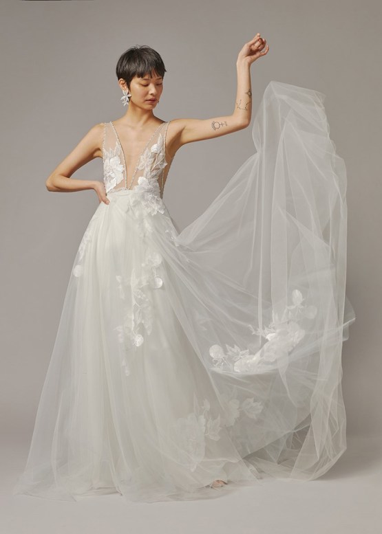 places to try on wedding dresses near me
