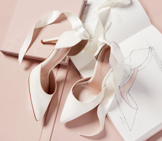 Emmy London Multi-strap Ivory Suede Heels – The Best Places to Buy Your Wedding Shoes Bridal Heels