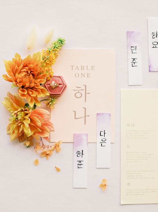 Modern Korean Wedding Inspiration – lilelements – Anadena Photography 41