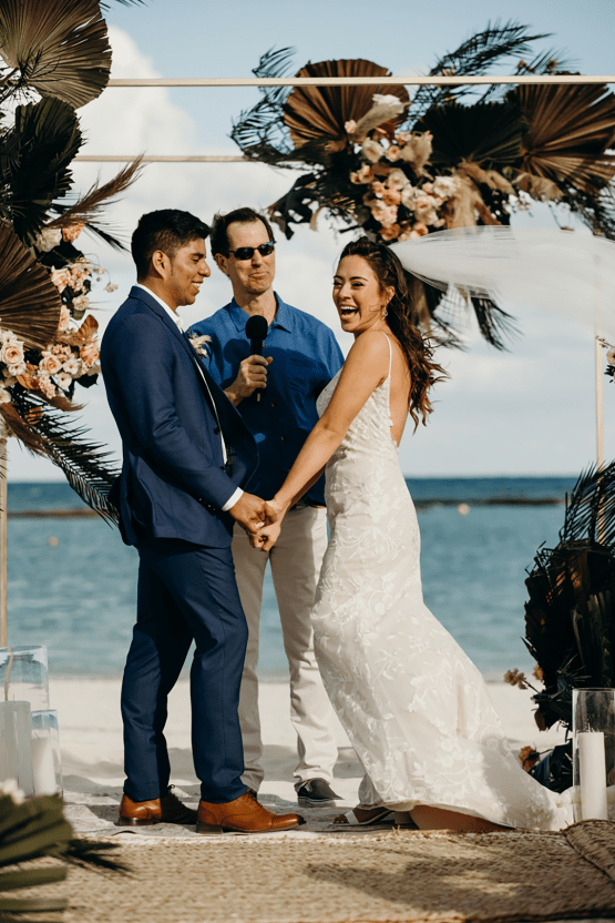 A windswept wedding on the beaches of Riviera Maya