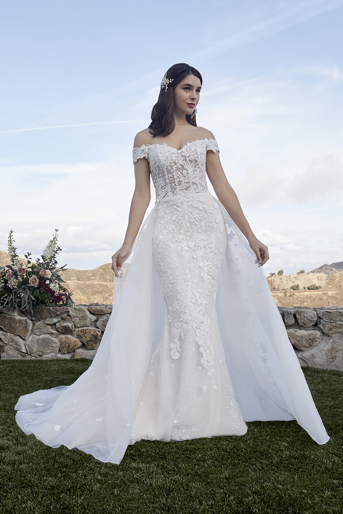 Casablanca Bridal Off-the-shoulder Wedding Dresses – Bridal Musings – 2419 – Mckenzie 2