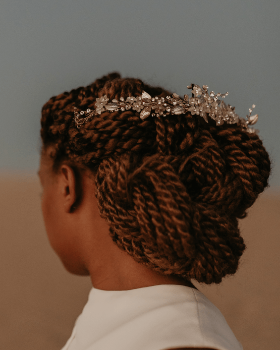 Desert Sand Dune Wedding Inspiration with Natural Hair Ideas for Black Brides – Tor Hawley – The LAW Bridal 53