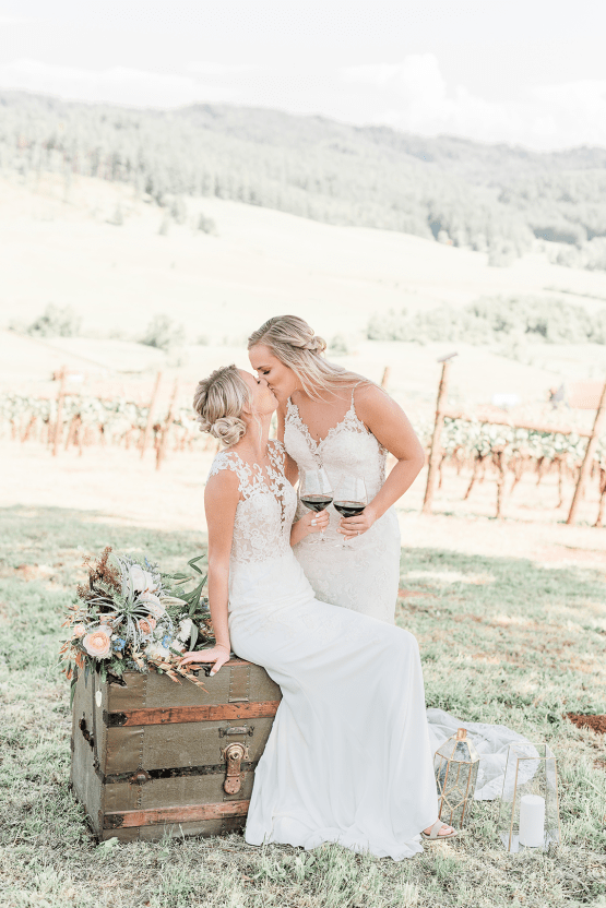Pink Boho LGBTQ Winery Wedding Inspiration – Sierra Rose Photography 35