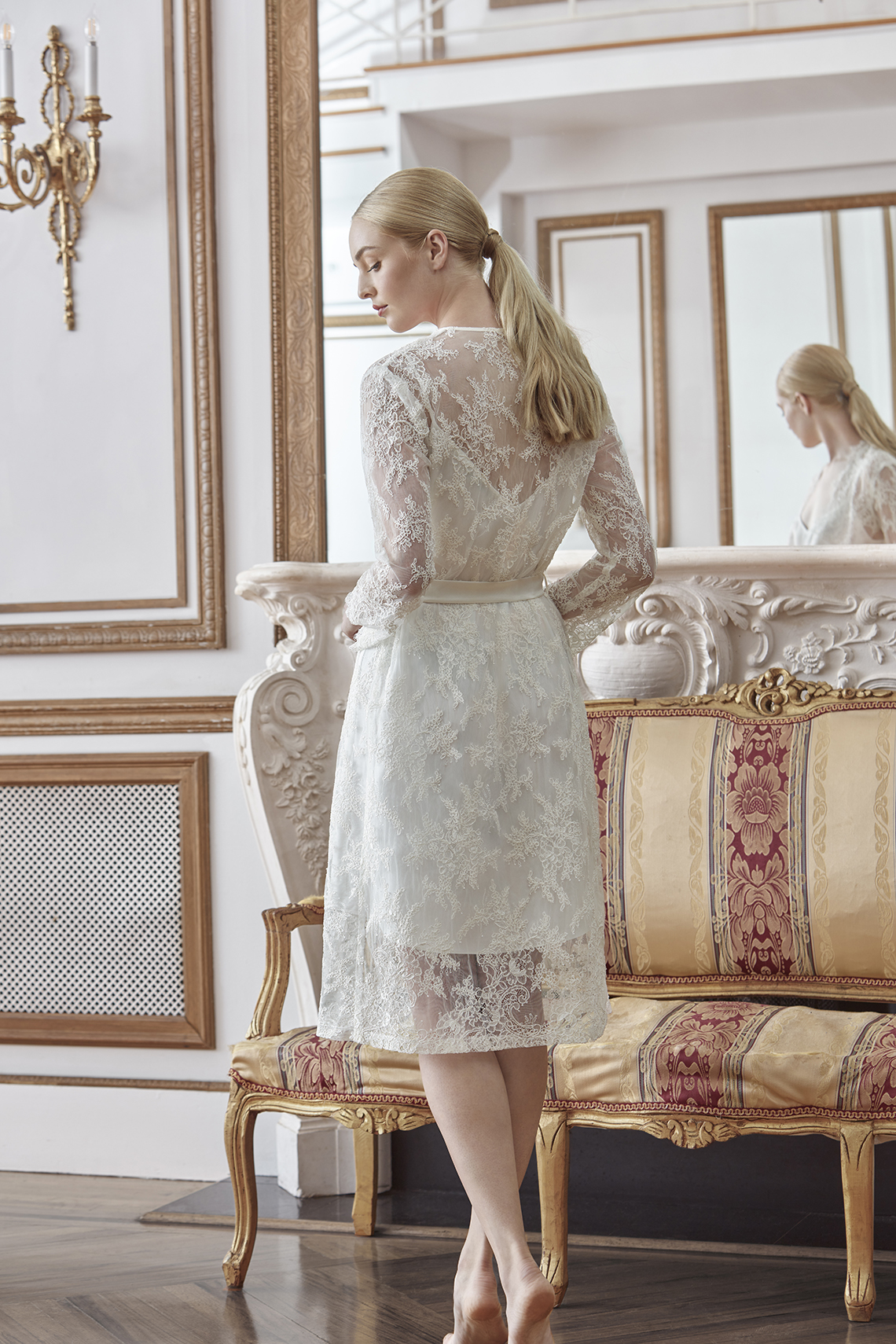 Sareh Nouri Luxurious Lace Bridal Robes – Bridal Musings – Sarabeth Robe 3