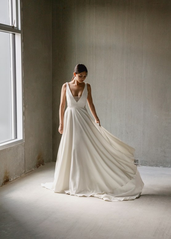 Modern Minimalist 2021 Wedding Dresses by Aesling Bride – Aurora Dress 6
