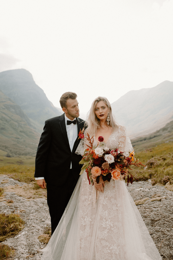 Stunning Scotland Highlands Elopement Inspiration – Alia PAIENDA – E and W Couture 21