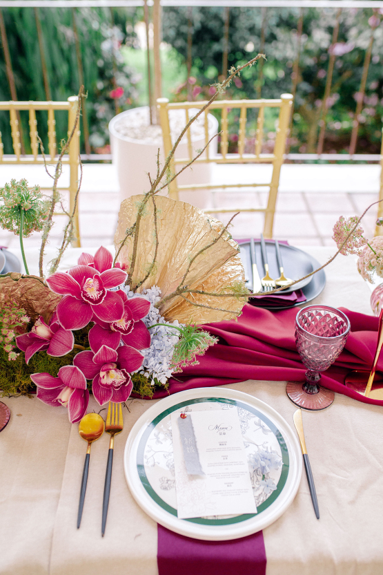 Hermosa ceremonia china del té e inspiración para bodas con orquídeas - Clarzzique - Lilelements 57