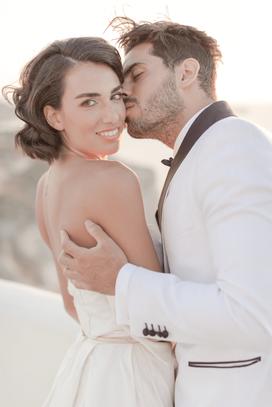 Pale Blue Greek Micro Wedding on the Cliffs of Santorini – Kimonas Photography 38