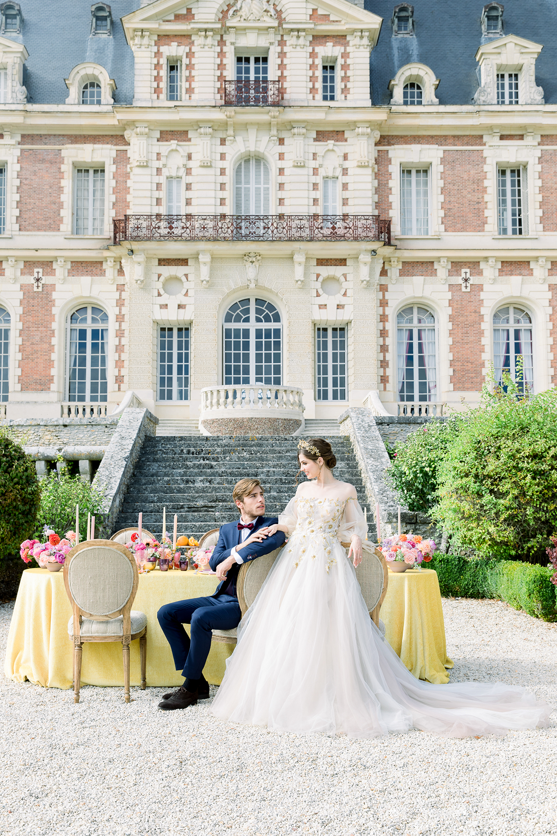 Spring Pink Royal Wedding Inspiration at Chateau de Baronville – Daria Lorman Photography 35