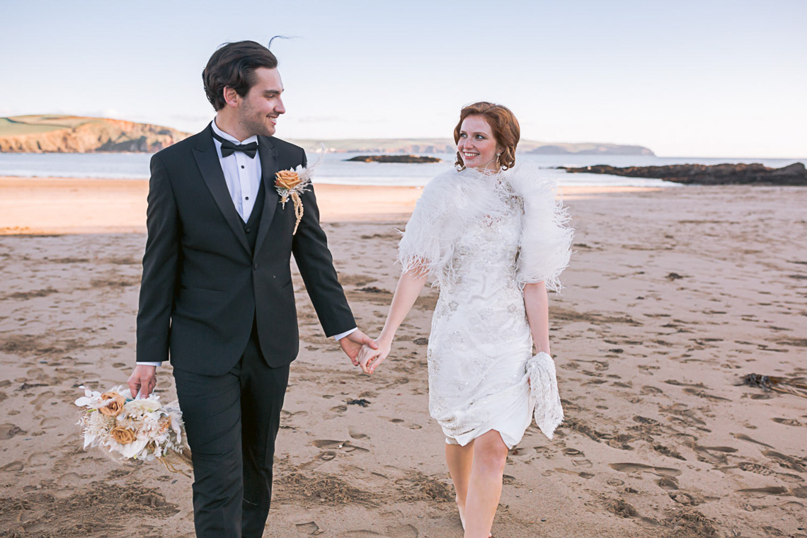 Modern Art Deco Wedding Inspiration at Burgh Island Hotel in Devon – Jennifer Jane Photography 10