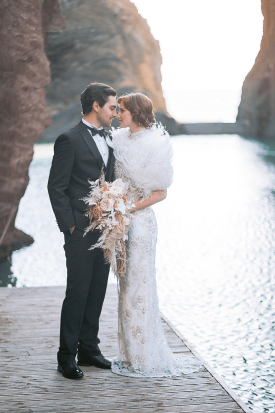 Modern Art Deco Wedding Inspiration at Burgh Island Hotel in Devon – Jennifer Jane Photography 35