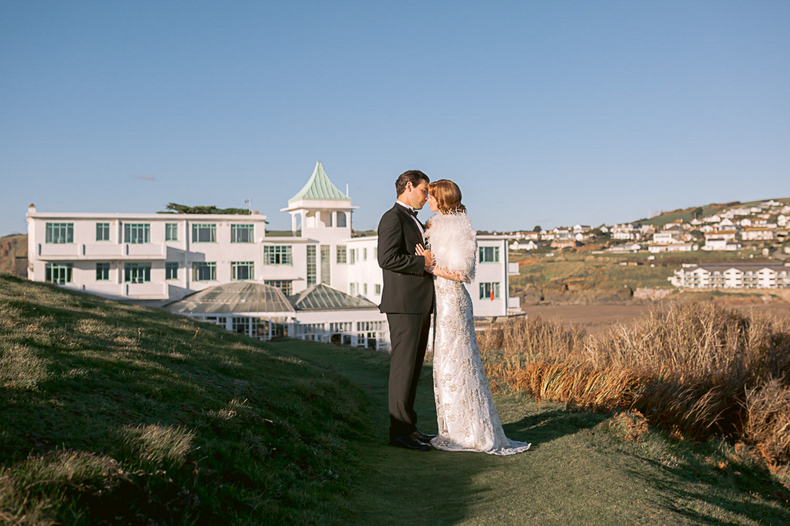 Modern Art Deco Wedding Inspiration at Burgh Island Hotel in Devon – Jennifer Jane Photography 8