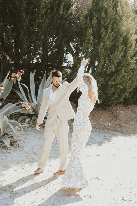 Bohemian Beach Wedding Inspiration With Agave Decor – Georgia Grace – Salt and Stem 29