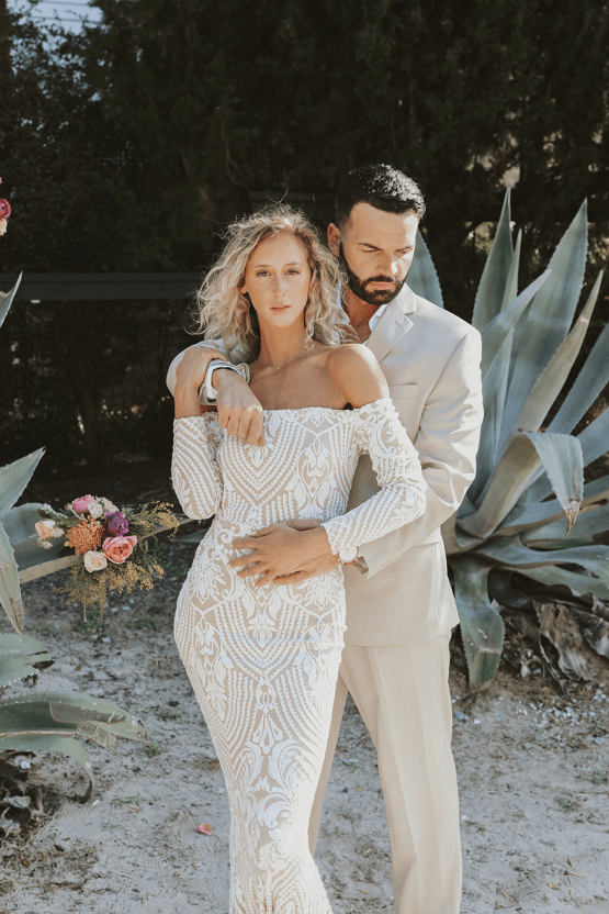 Bohemian Beach Wedding Inspiration With Agave Decor – Georgia Grace – Salt and Stem 32