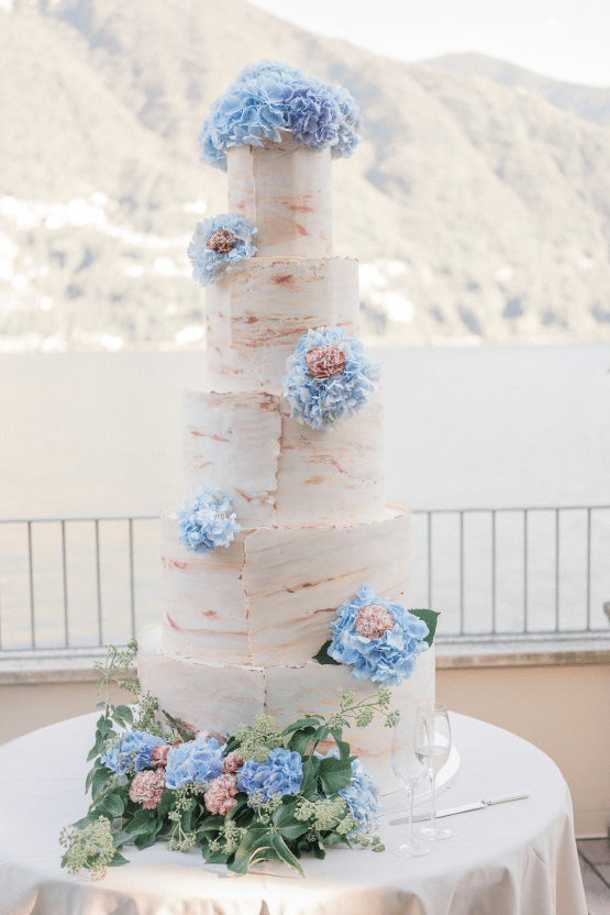 Romantic Something Blue Micro Wedding filled with Hydrangeas at Villa Ortensia in Lake Como – Alessandro Colle e Serena Rossi 62
