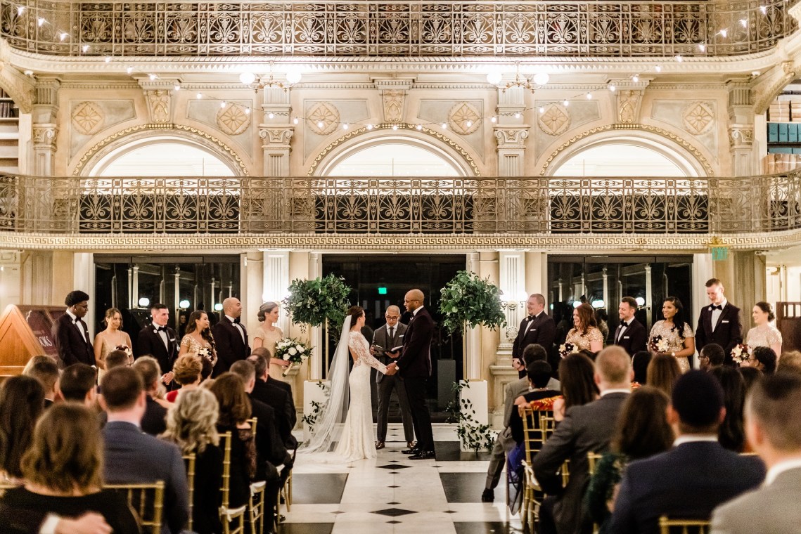 Glamorous Balitmore Library Wedding – George Peabody Library – Stephanie Axtell Photo and Video – Bridal Musings 6