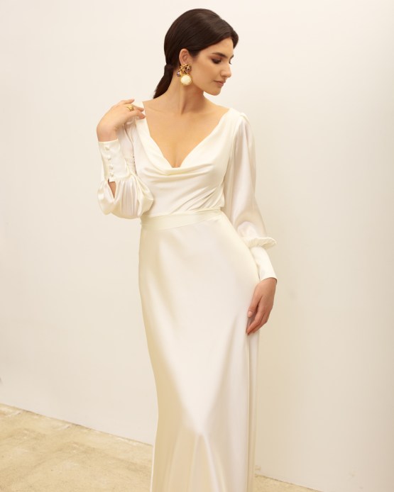 Vestidos de novia de seda nupcial 2022 elegantes y de moda - Zoe Rowyn Bridal - Reflexiones nupciales 33