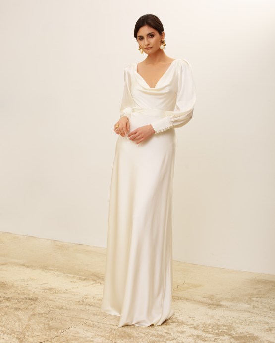 Elegant Modern Silk Wedding Dresses for 2022 Brides – Zoe Rowyn Bridal – Bridal Musings 34