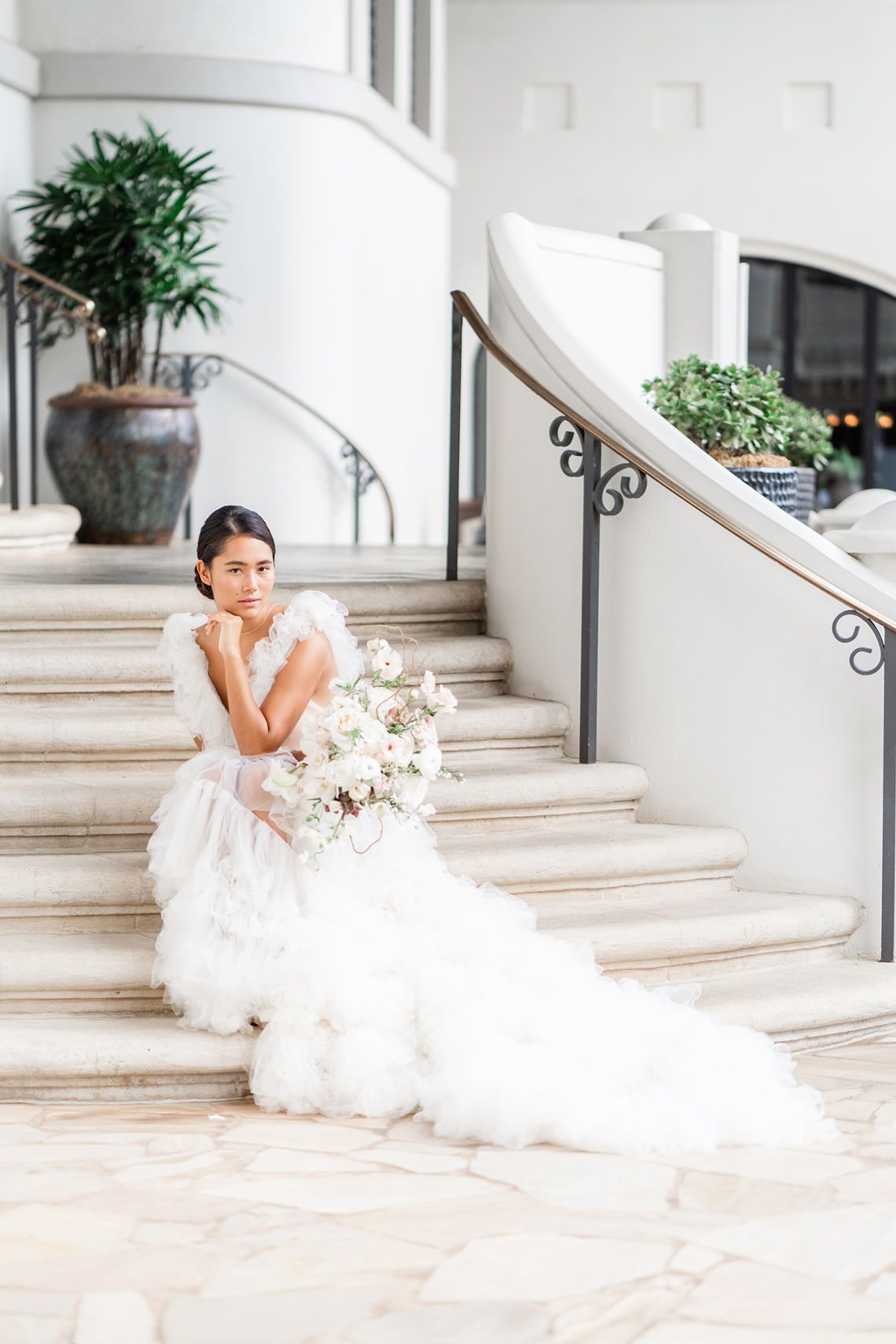 Pastel Wedding Inspiration at The Fairmont Kea Lani in Maui – A White Orchid Wedding – Stephanie Lynn – Millia London – Bridal Musings 31