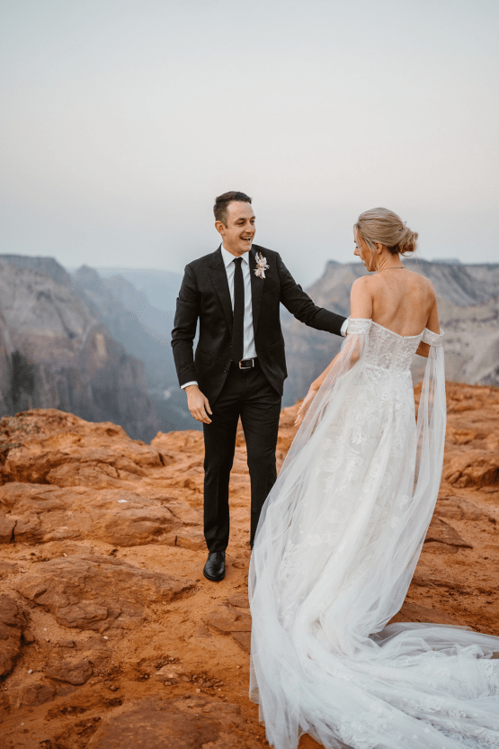 Adventurous Zion National Park Utah Elopement – Vows and Peaks Photography – Bridal Musings 32