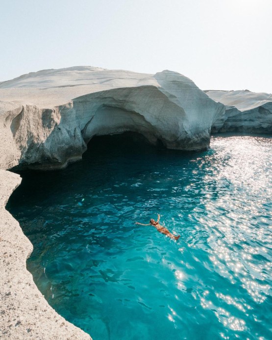 Find Us Lost Sarakiniko Beach Milos Greece – The 50 Best Honeymoon Destinations Around the World 2022 – Bridal Musings 2