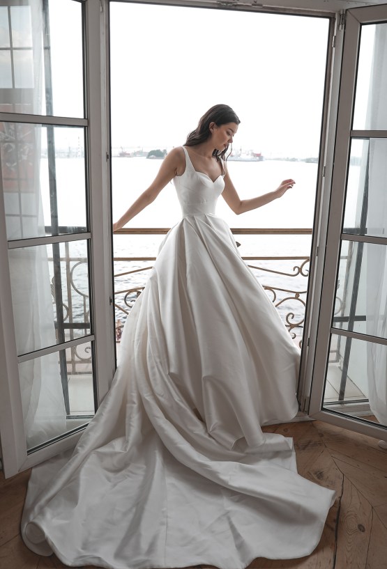 Olivia Bottega Lightweight Comfortable Romantic Wedding Dresses 2022 – Bridal Musings – Classic Mikado Ball Gown Priscilla – 11
