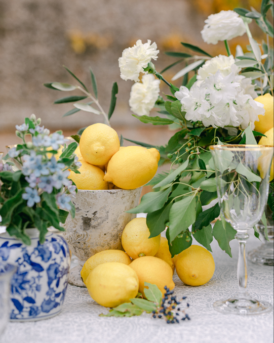 Villa Cetinale Italian Wedding Inspiration Featuring Lemon Decor and Ruffled Wedding Dress – Redamancy Photo and Film – AMV Weddings – Bridal Musings 19