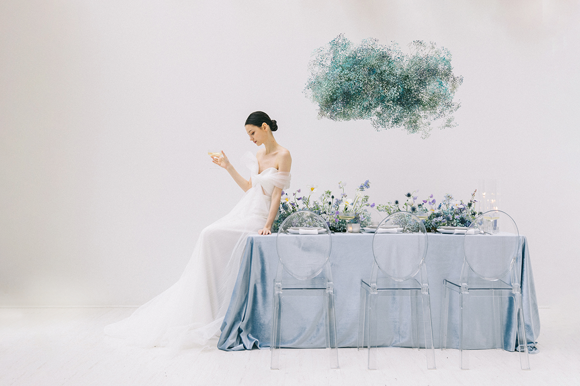 Frosty Blue Modern Seattle Wedding Inspiration – Kelly Kang – Bridal Musings 3