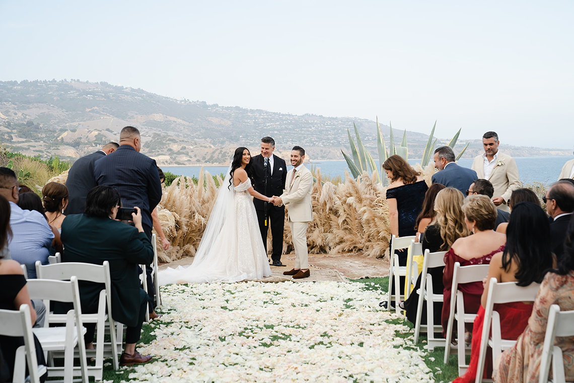 Boho Wedding With Pampas Grass – Netta Benshabu Wedding Dress – Michelle Flores Photography 2