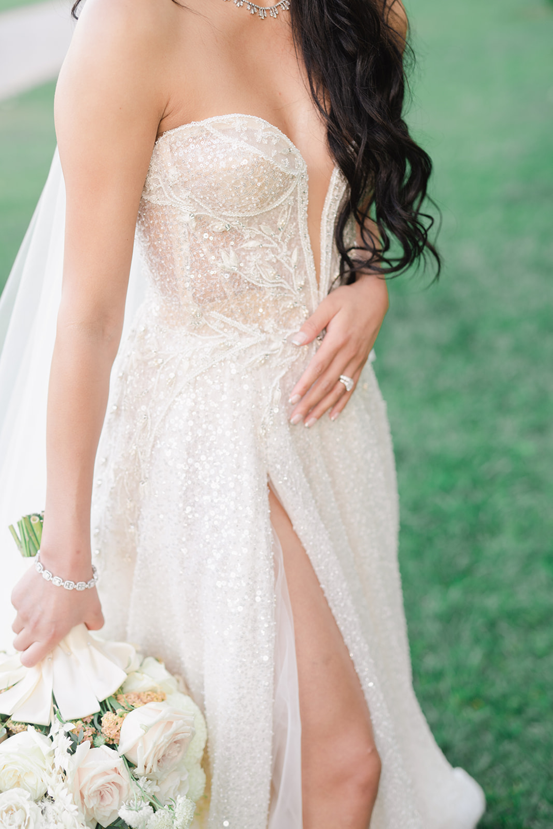 Boho Wedding With Pampas Grass – Netta Benshabu Wedding Dress – Michelle Flores Photography 21