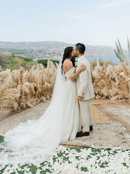 Boho Wedding With Pampas Grass – Netta Benshabu Wedding Dress – Michelle Flores Photography 36