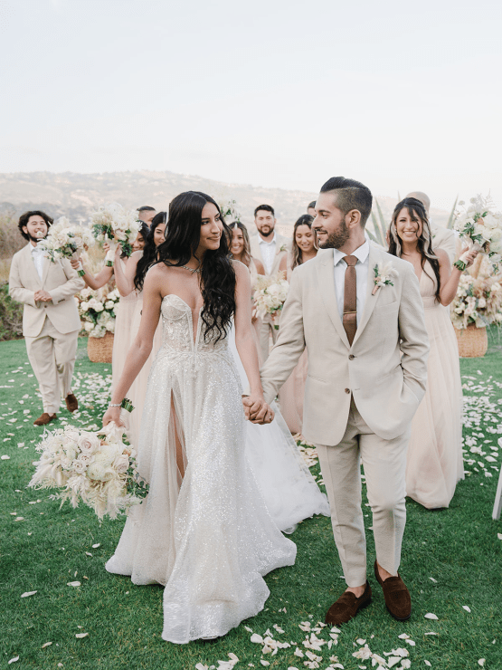 Boho Wedding With Pampas Grass – Netta Benshabu Wedding Dress – Michelle Flores Photography 45