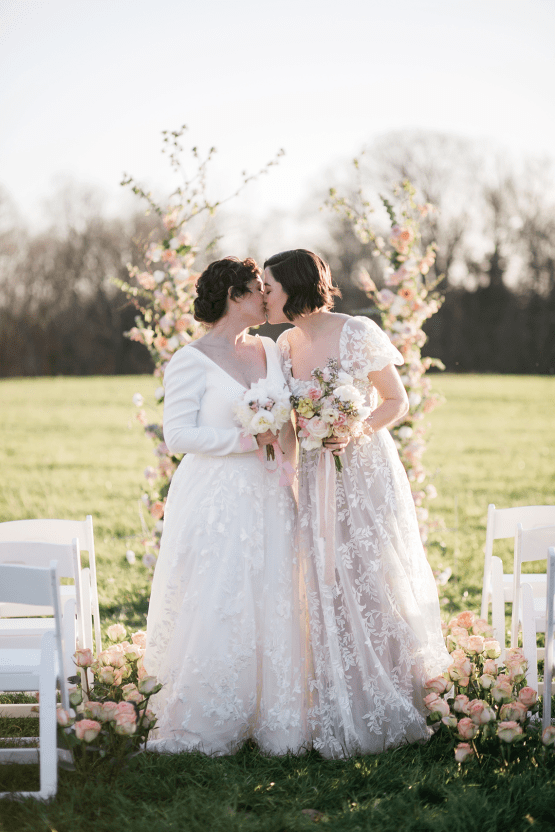 Feminine Same Sex Cottagecore Wedding Inspiration – Cedarmont Farm – Jen Creed 28