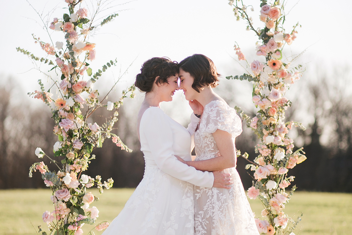 Feminine Same Sex Cottagecore Wedding Inspiration – Cedarmont Farm – Jen Creed 34