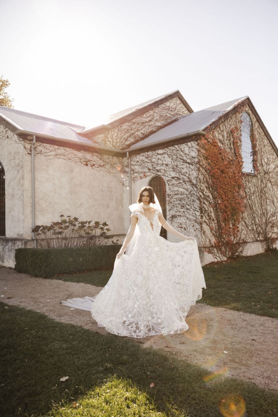 Blake Dress – SAINT Bridal Couture 2023 Romantic Wedding Dresses – Rue De Seine Bridal New Collection with Lovely Bride – Bridal Musings 1