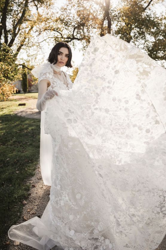 Blake Dress – SAINT Bridal Couture 2023 Romantic Wedding Dresses – Rue De Seine Bridal New Collection with Lovely Bride – Bridal Musings 2