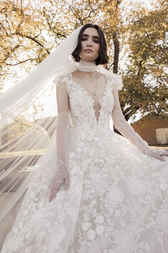 Blake Dress – SAINT Bridal Couture 2023 Romantic Wedding Dresses – Rue De Seine Bridal New Collection with Lovely Bride – Bridal Musings 3
