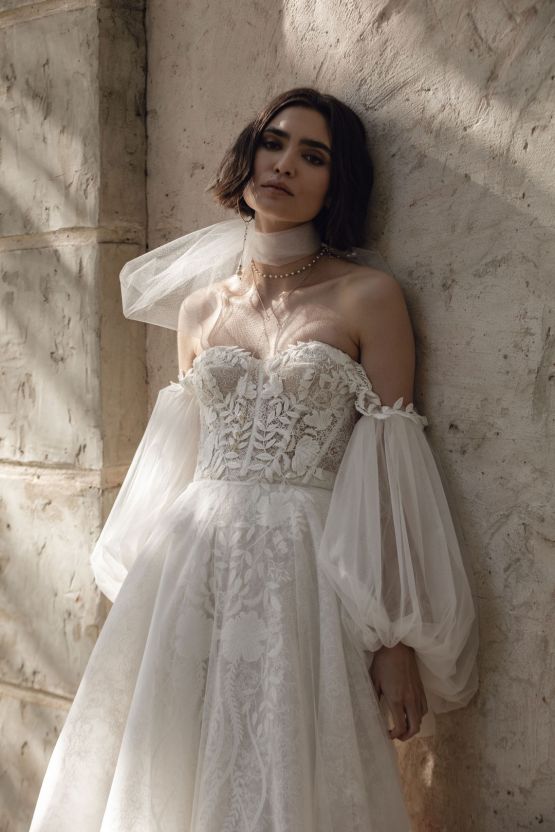 Cole Dress – SAINT Bridal Couture 2023 Romantic Wedding Dresses – Rue De Seine Bridal New Collection with Lovely Bride – Bridal Musings 15