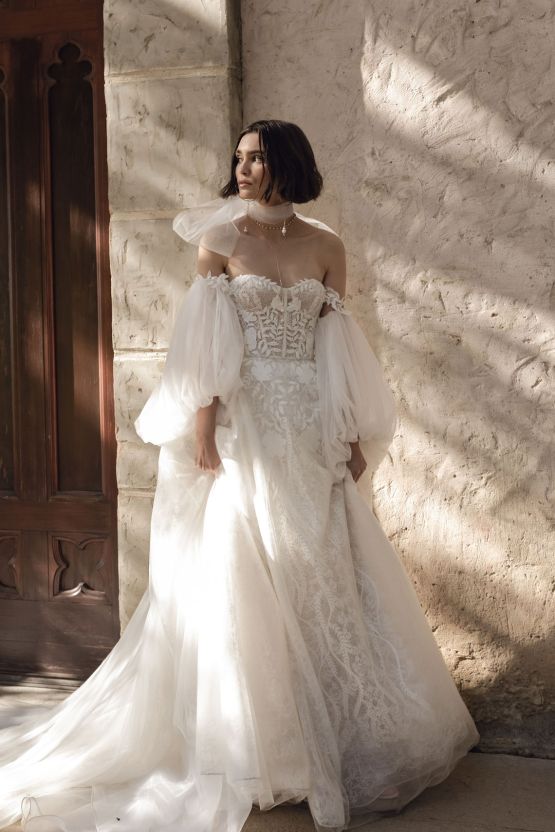 Cole Dress – SAINT Bridal Couture 2023 Romantic Wedding Dresses – Rue De Seine Bridal New Collection with Lovely Bride – Bridal Musings 5