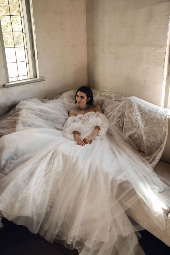 Cole Dress – SAINT Bridal Couture 2023 Romantic Wedding Dresses – Rue De Seine Bridal New Collection with Lovely Bride – Bridal Musings 9