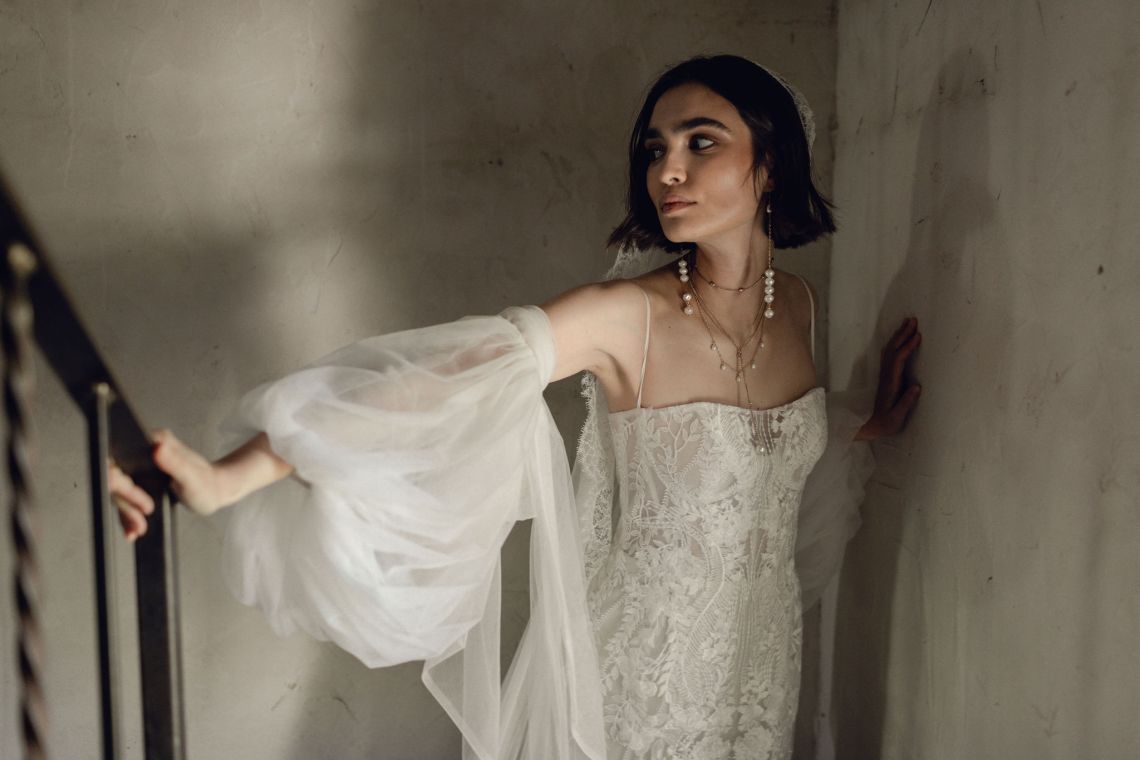 Emmett Dress – SAINT Bridal Couture 2023 Romantic Wedding Dresses – Rue De Seine Bridal New Collection with Lovely Bride – Bridal Musings 11