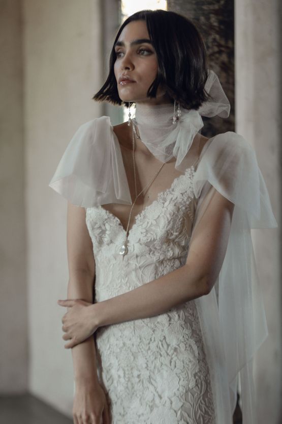 Miles Dress – SAINT Bridal Couture 2023 Romantic Wedding Dresses – Rue De Seine Bridal New Collection with Lovely Bride – Bridal Musings 6