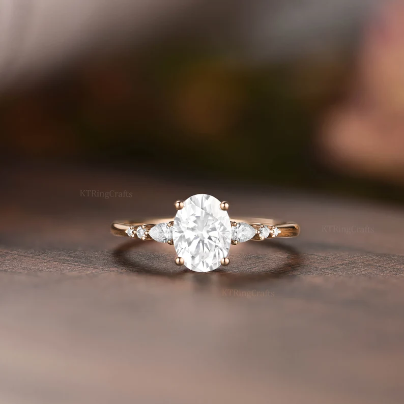 Diamond 3 Flower Cluster Ring